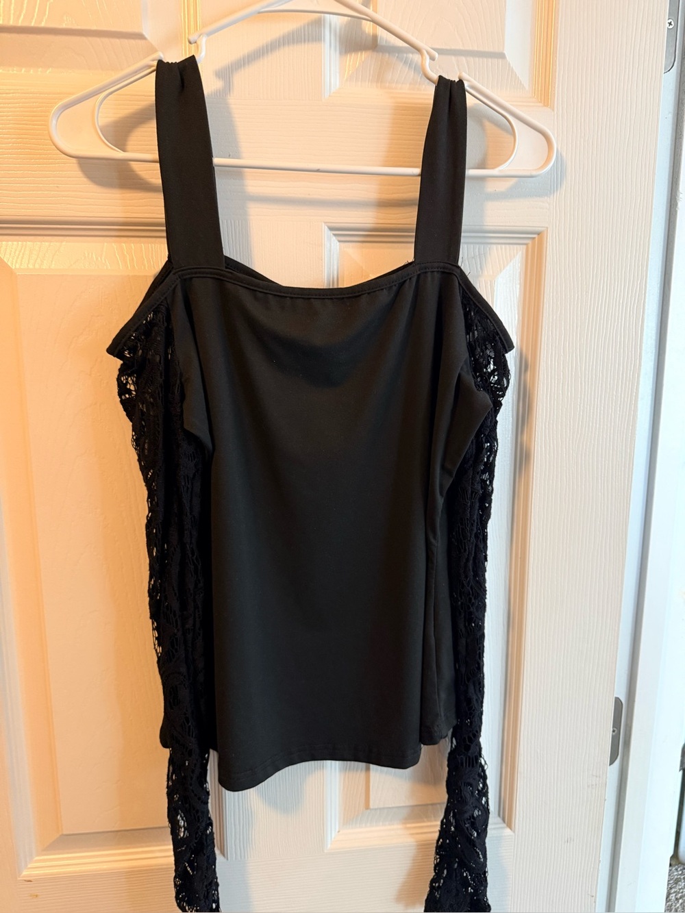 Women’s Black Lace Accent Top